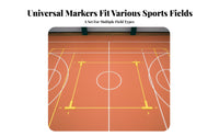 18 Pieces Flat Point Marker Set Indoor & Outdoor Use Court Perimeter Lines Portable Sports Marker Markers for Athletes, PE Teachers