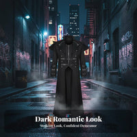 Medieval Assassin Cosplay Coat Irregular Hem Design Alternative Rock Zip Up