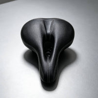 Wear-Resistant Cycle Saddle with Cutout Ergonomic Bike Seat with Metal Rails Comfortable Cycle Seat Easy to Install for Commuters, Cyclists