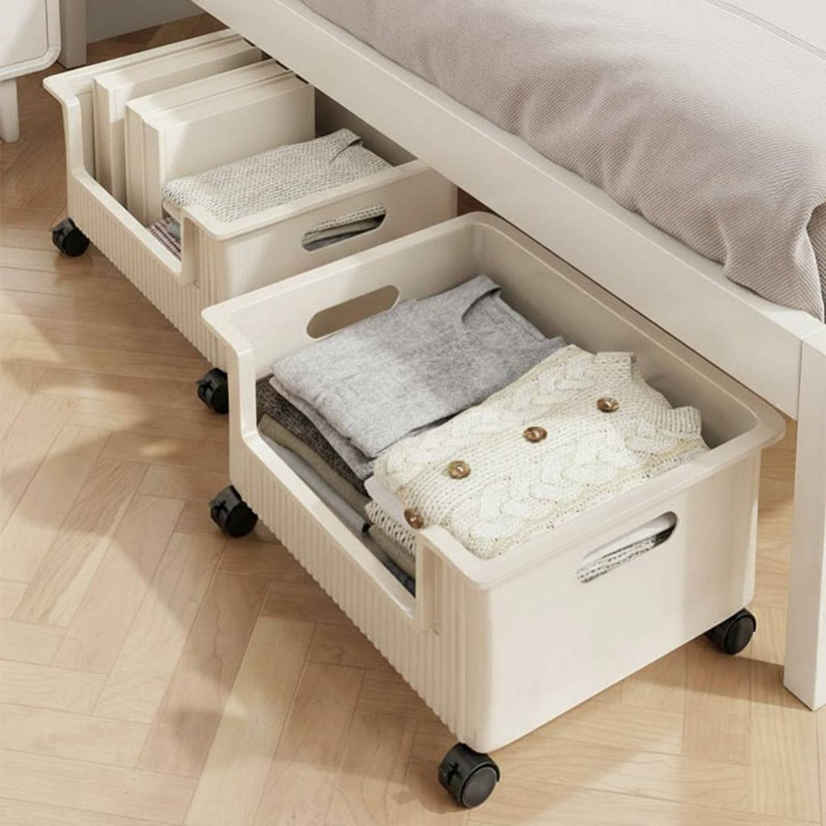 Wheeled Underbed Box long-finaling Construction Wheeled Underbed Container dirtresistant