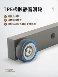 上翻内隐藏折叠门铝合金导轨书柜门一拉得回旋门滑轨侧装暗藏轨道