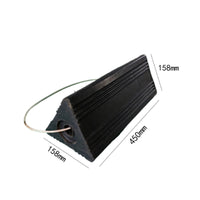 Wheel Chock Ribbed Rubber Wheel Chock Anti-Slip for Parking, Garage