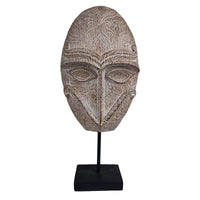 Freestanding Face Sculpture Tabletop Face Sculpture Decor Decorative Tribal Design