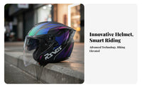Double Visor Helmet Four-Season 3/4 Open Face Helmet Protection for Unisex, City Commuting
