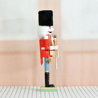 38cm Christmas Wooden Nutcracker Figurine Solid Wood Decoration