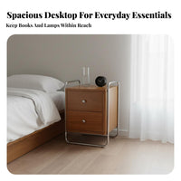 Bedside Cabinet with Magazine Holder centuryera Modern Nightstand for Students