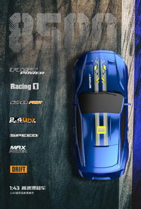 新品1:43小型遥控高速车2.4G全比例金属底盘专业漂移赛车模型车RC