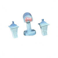 3 Pieces Mailbox-Style Street Lamp DIY Pathway Lantern Wear-Resistant