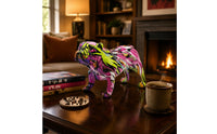 Colorful Canine Figurine Modern Art Graffiti Canine Statue Detailed Craftsmanship Home Decor Item for Beverage Cabinet