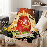 Funny Easter Flannel Blanket for Kids and Adults, Thick Couch Blanket for Sofa, Living Room, Birthday Bedroom Decor