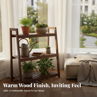 Multi-Tier Plant Stand adaptable Placement Tiered Wooden Plant Holder for Indoor