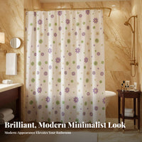 Geometric Print Water Barrier Waterimpervious Shower Screen Modern design for Students