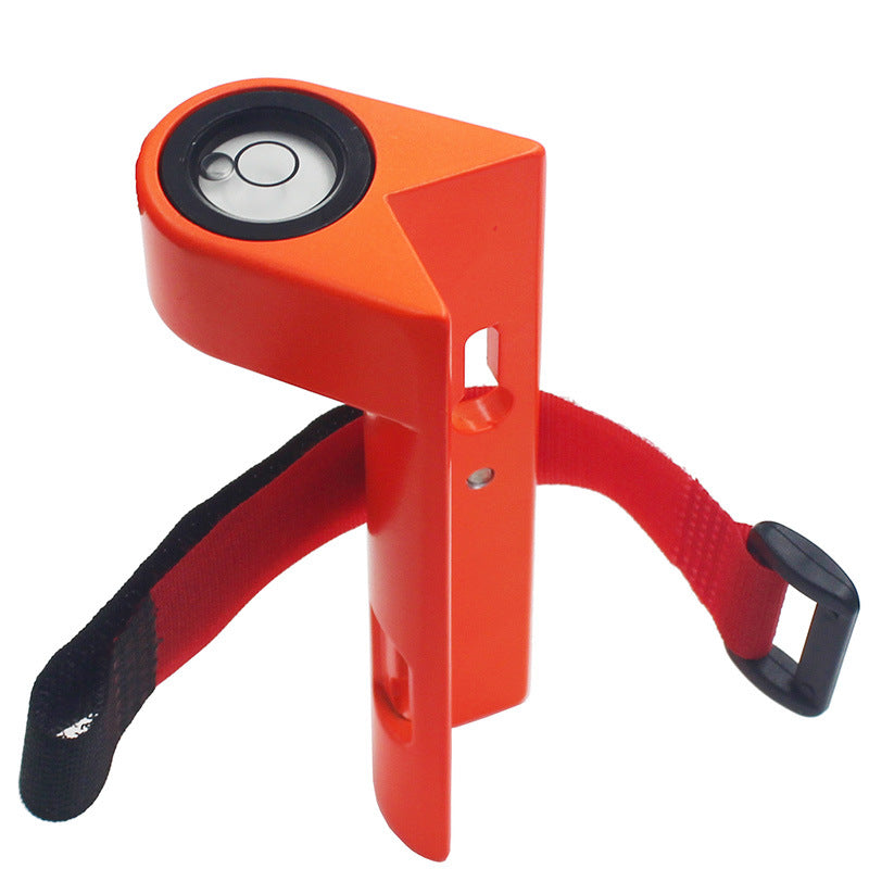 Carbon Fiber Pole Leveling Bubble with Aluminum Right Angle Level and Strap