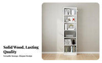 Standing Beverage Cabinet Solid Wood Construction Floor Standing Storage Unit Large Capacity Modern Display Hutch for Collectors, Homeowners, Home Bar