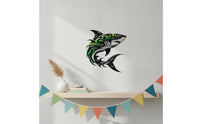 Metal Silhouette Ocean-Themed Wall Decor Flat for Living Room