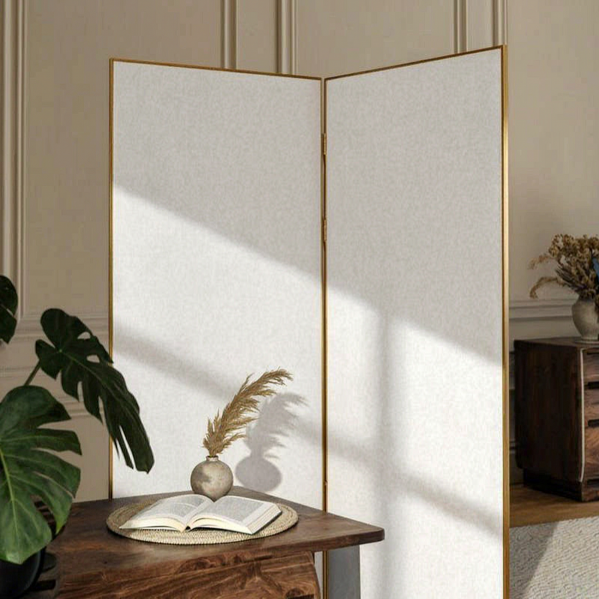 Arched Panel Screen Foldable Design Room separater Portable Minimalist design for Renters, Entryway, Bedroom