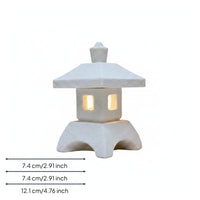 Zen Tabletop Ornament Resin Mini Pavilion Model Matte for Home Display