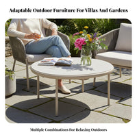 Waterproof 4-Piece Sofa Conversation Set Sun-Resistant Outdoor Furniture All-Weather Patio Seating Thick paddings for Homeowners, Hotel Managers, Families, Sunroom, rearyard, pool area, Deck