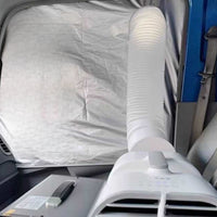 Car Window Sealing Cloth Universal Car Window Barrier with Hose Opening Flexible