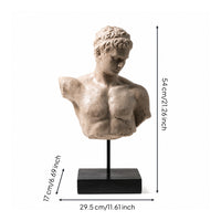 Male Torso Sculpture Vintage Male Torso Statue Artistic for Entryway, Office