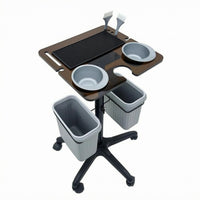 Salon Trolley Cart Cup Holders Rolling Salon Trolley Side Bins for Hair Stylists
