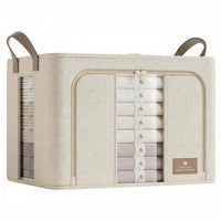 foldable Framed Storage Box two-way entry Zippers for Garage, Families