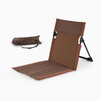 Easy Assembly Folding Floor Chair Lightweight Ground Chair with Back Support Stable Structure Outdoor Gear for Beachgoers, Camping