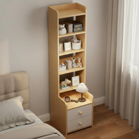 Nightstand Bookshelf Combo Space Saving Design Tall Nightstand Bookshelf