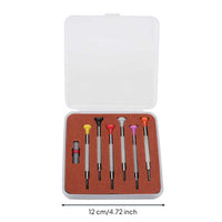 6 Pieces Precision Screwdriver Set with Case Knurled Watchmaker Screwdriver Set Portable Hand Tools for Watchmakers