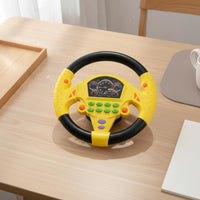 Steering Wheel Toy with Large Base Compact Kids Steering Wheel Toy for Young Children, Little Drivers, Car Rides, Nursery