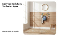Multi Hook Wall Hanger No-Tool Installation Wall Mounted Coat Rack Easy to Install Metal Multi-Hook Hanger for Hallway