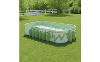 No-Inflation Rectangular Frame Pool Easy-Setup Rectangular Pool Portable Puncture-Resistant for Backyard
