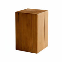 Wabi-Sabi Hardwood End Table, Retro Distressed Tea Table, Creative Base