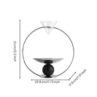 Modern Hourglass Ornament with Metal Frame Sculptural Hourglass Silver-Toned Sand Timer Clear for Desktop, Home Decor, Living Room, Bookshelf