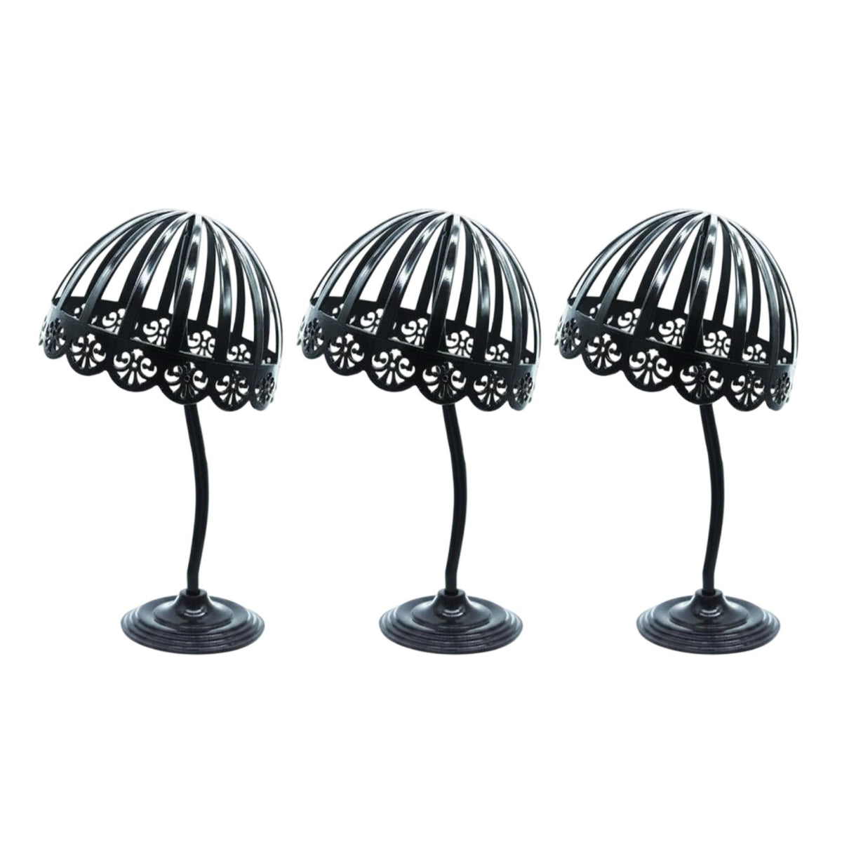 Stable Base Tabletop Hairpiece Stand Multiple Uses Hat and Hairpiece Holder Long-Lasting Headwear Storage Rack Decorative Design for Dressing Room, Closet, Retail Retail Outlet