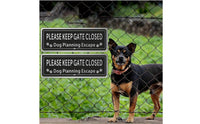 2 Pieces Please Keep Gate Closed Sign Rectangular for Kennels