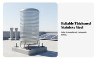 Stainless Steel Water Container Thickened Wall Rooftop Water Storage Container Long-Lasting Stainless Steel Pressure Container Leak-Proof for Property Owners, Rural Residents, Household, Farms, Gardens, Industrial Sites