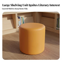 Curved-Shaped shelving unit Sofa Built-in Storage kids' literacy corner for Daycare Center