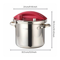 Glass Lid Included 304 Stainless Steel Pressure Cooker Pressure-resistantProof Induction Compatible Pressure Cooker