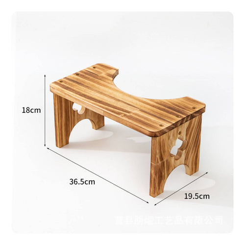 Wooden Toilet Stool Space Saving Anti Slip Toilet Stool Foldable