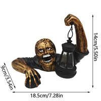 Halloween Resin Skeleton and Pumpkin Decorations