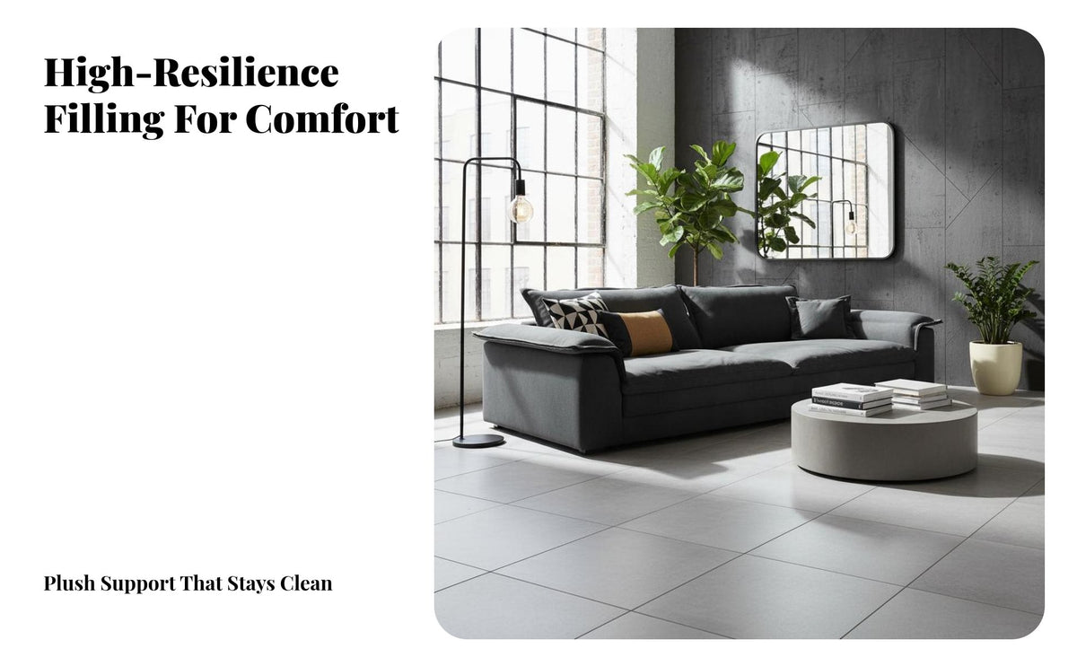 Straight-Line Sofa Minimalist aesthetic Upholstered 2-Seater Sofa Italian Design Couch for Apartment Dwellers, Young Adults, Living Room, Office, Entryway