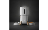 Automatic Cat Feeder with Dual Stainless Steel Bowls Smart Automatic Cat Feeder with App Control Easy to Clean for Cats and Dogs, Busy Owners, Home
