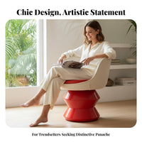 Patterned Rotating Enveloping Chair 360-Degree Rotation Living Room Furniture Architectural Design Enveloping Shape for Adults