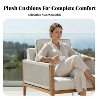 4-Piece Conversation Set Weather-Resistant Outdoor Furniture Luxury Design Patio Seating Group for Villa Owners, residents, Garden, posterioryard, Balcony