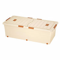 Rolling Under-Bed Organizer With casters Flat Rolling Storage container for Homeowners