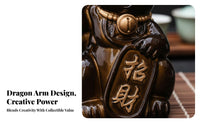 Symbol of Prosperity Muscular Fortunate Cat Good Luck Charm Strong Arm Maneki-Neko Creative Design Muscle Arm Fortunate Cat Great Gift Idea for Business Owners, Shopkeepers, Entrepreneurs, Office Desk, Living Room, Reception Counter, Money Register