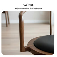 Wheeled Wooden Study Chair Curved spinerest Household Furniture for Professionals