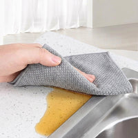 Fish Scale Microfibre Cloth, 25cm Magic Wipe for Glass Panes and Mirrors, Textured Cleaning Cloths with Lace-Trimmed Edges