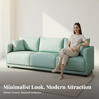 Easy to Clean Tech Textile Sofa Long-Lasting Italian Design Sofa Stain Resistant Modern Minimalist Couch Comfy for Apartment Dwellers, Small Business Owners, Bedroom, Clothing Boutique, Reception Area, Home